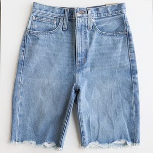 Madewell High-Rise Denim Bermuda Shorts